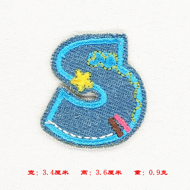 Wholesale Alphabet patch cartoon children patch